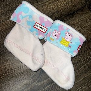 Hunter Peppa Pig Boot Socks Toddler 8-10